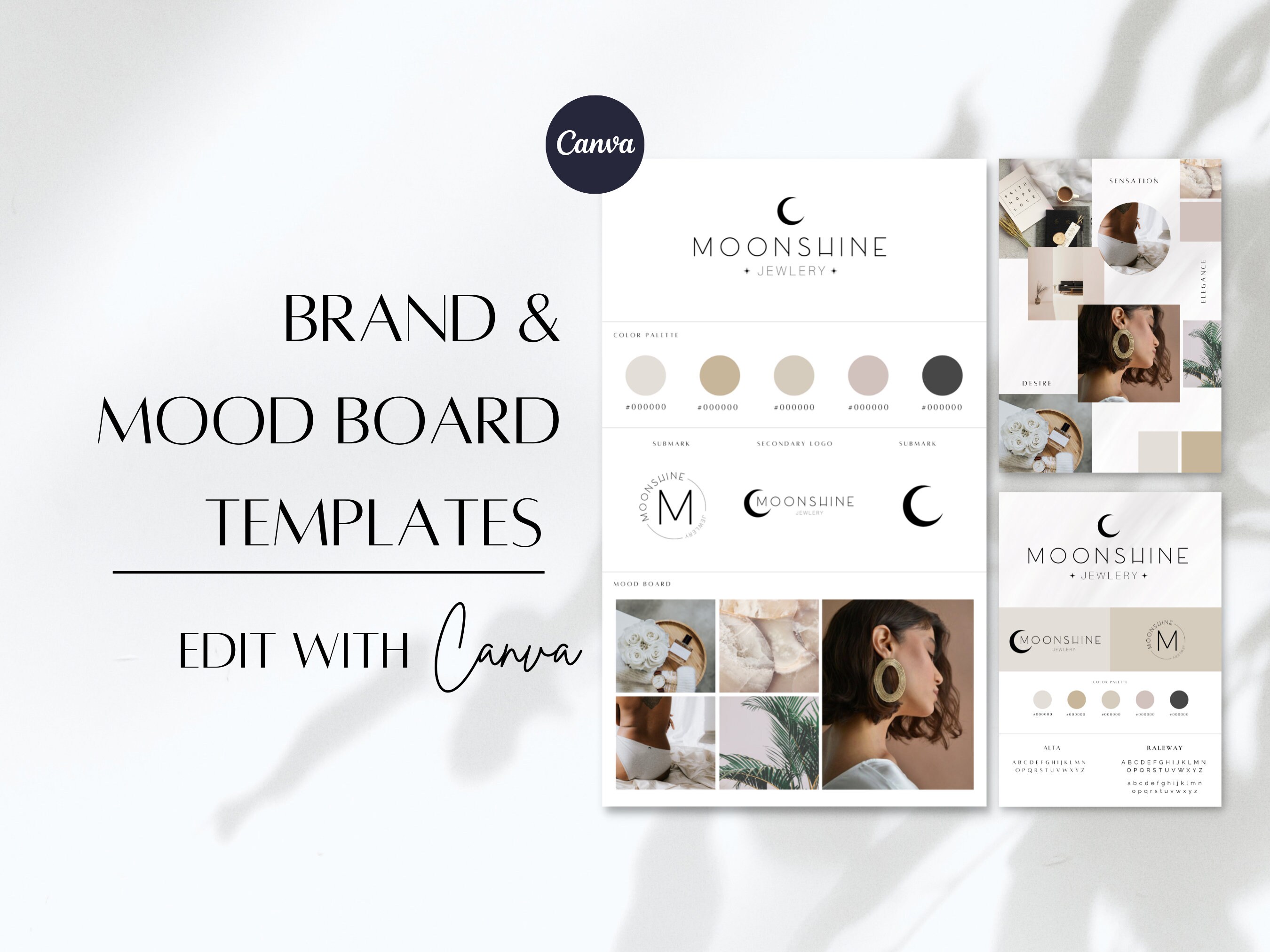 Canva Brand Kit Template Mini Brand Board Template - Etsy Australia