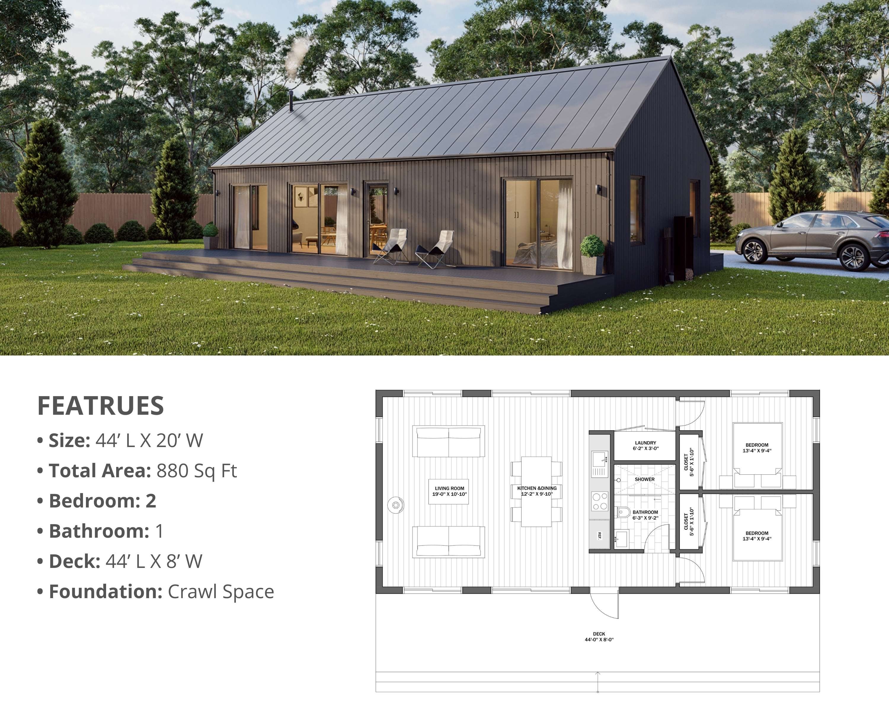 650 Sq Ft Barndominium Floor Plans: 1 Loft Bedroom ADU (PDF Blueprint) -  Etsy, image size:3000x2400
