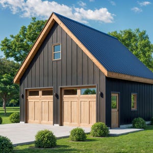 Two Car Garage 24&#39; x 24&#39;, Detached Garage, 576 Sq Ft, 9 ft Walls, Attic Room