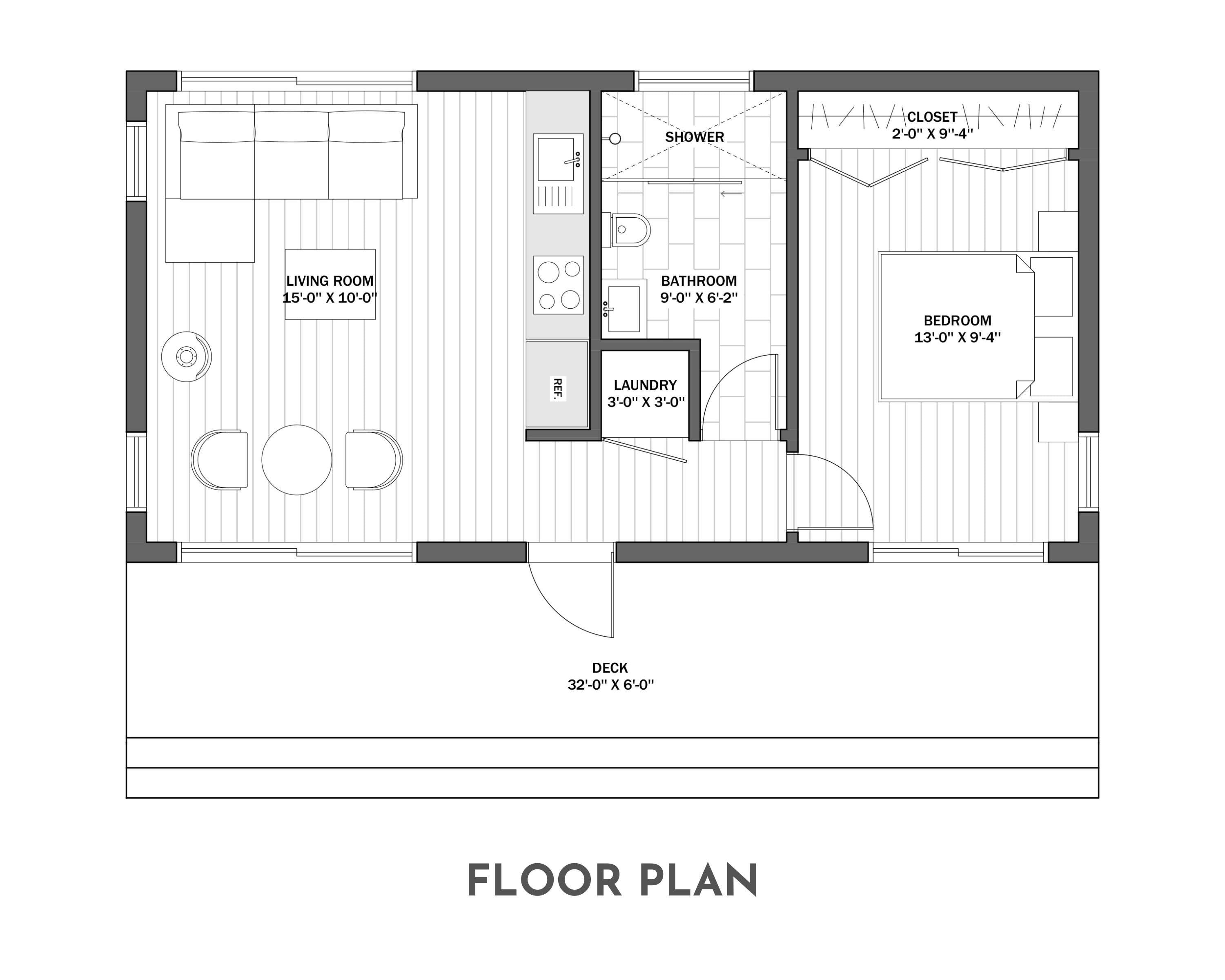 Modern Cabin House, 16’ X 32’, 512 Sq Ft, Tiny House, Architectural ...