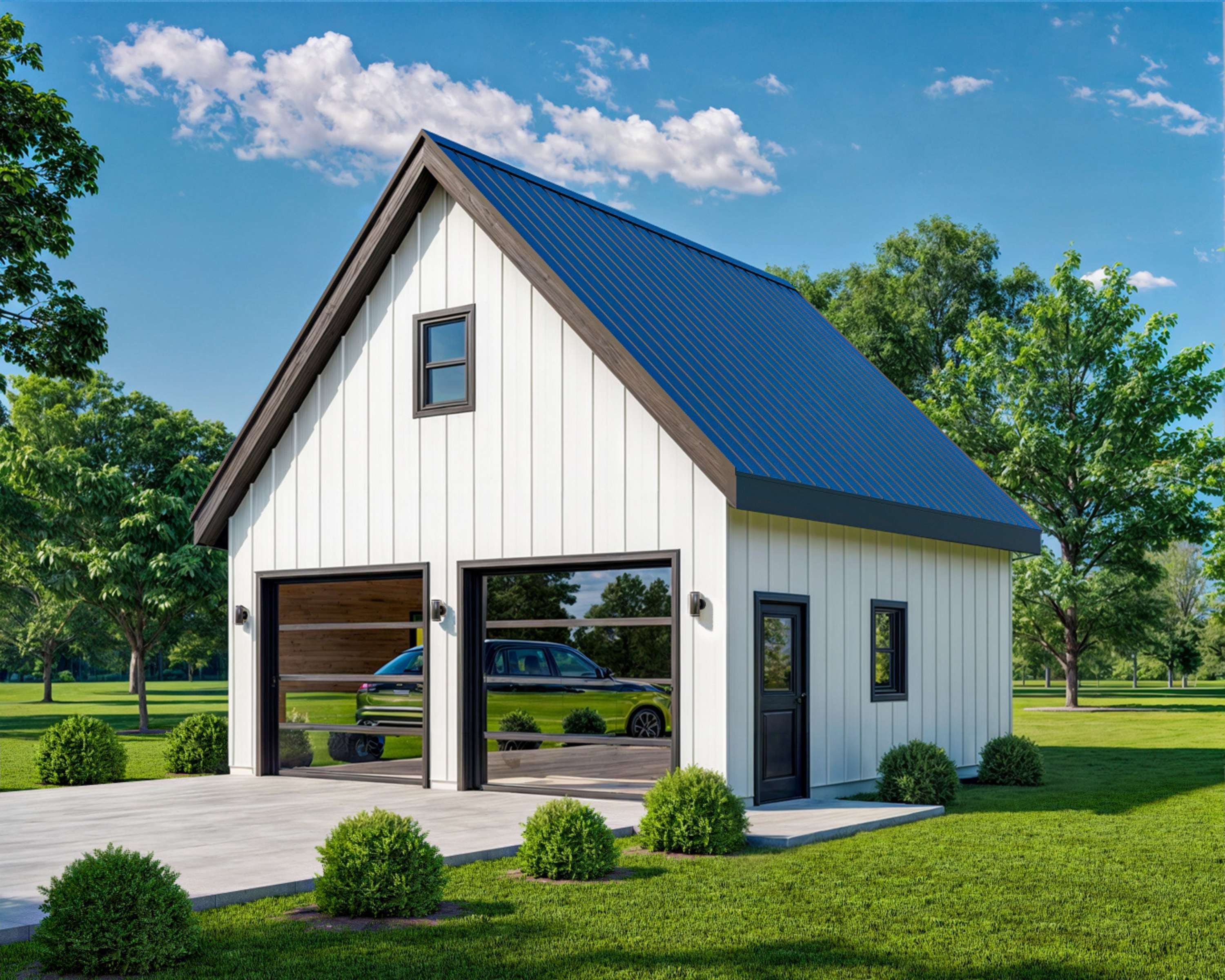 Two Car Garage 24' X 24', Detached Garage, 576 Sq Ft, 9 Ft