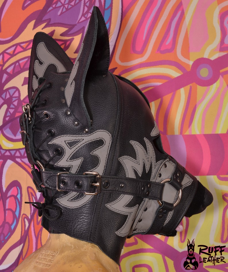 Gray Wolf Leather Wolf Hood Etsy