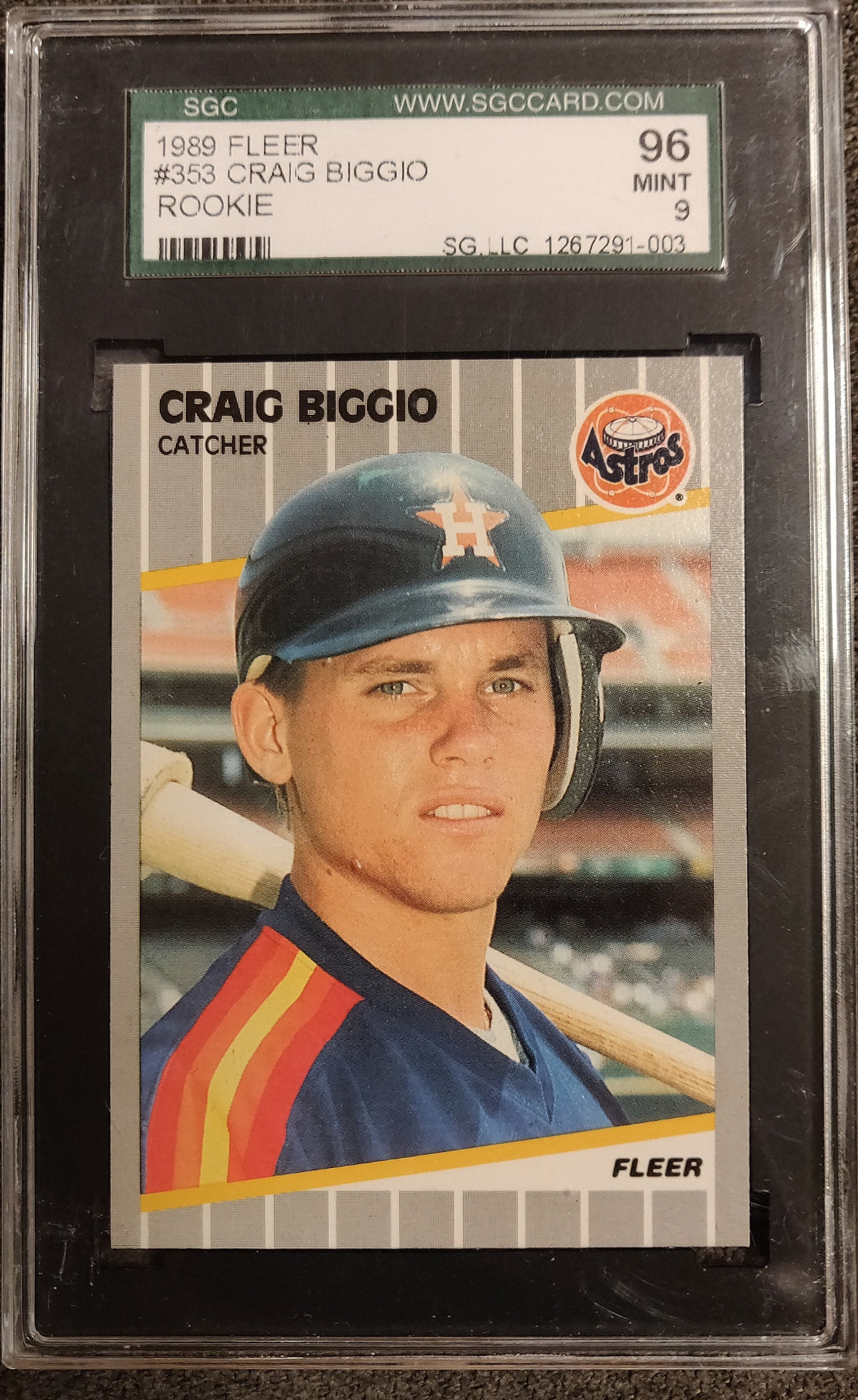 1989 Topps Baseball #49 Craig Biggio Rookie Card - Houston Astros