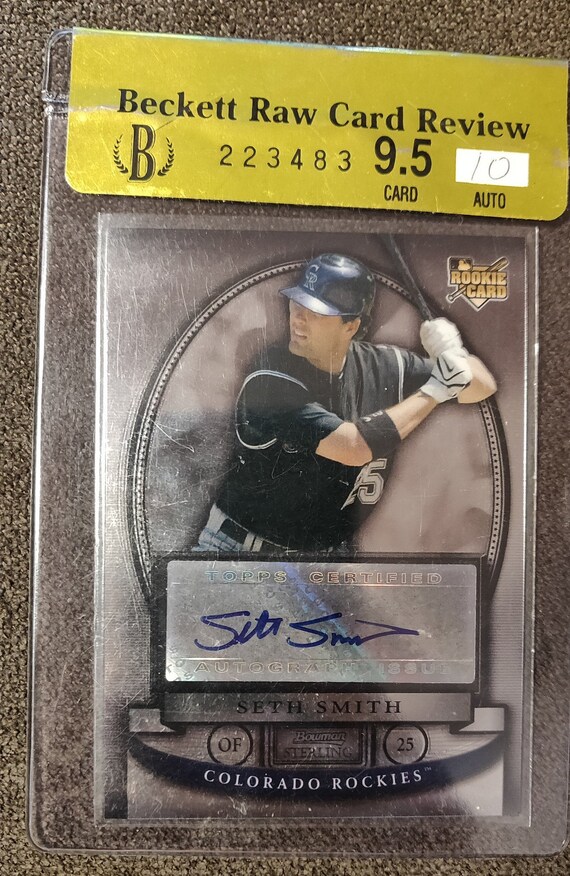 2008 Bowman Certified Auto Issue #BS-SS Seth Smith Auto BGS 9.5 - Etsy