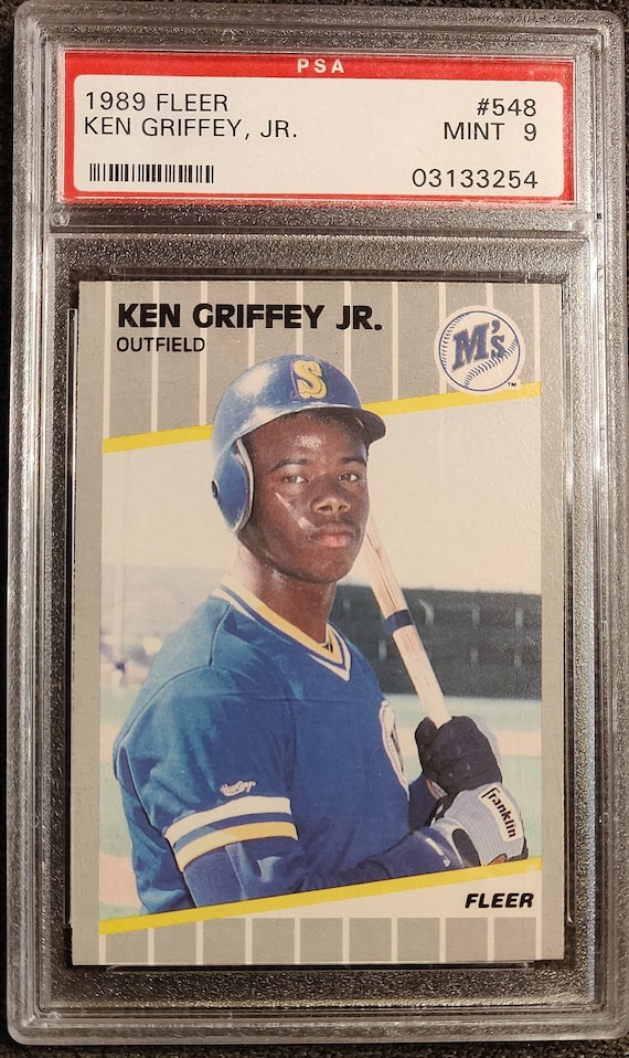 ken griffey jr graded cards Jr. Rookie Card Grading Disappointment This card has been hand signed Seattle Mariners by Griffey and has been slabbed and authenticated by Beckett 1989 Fleer #548 Ken Griffey