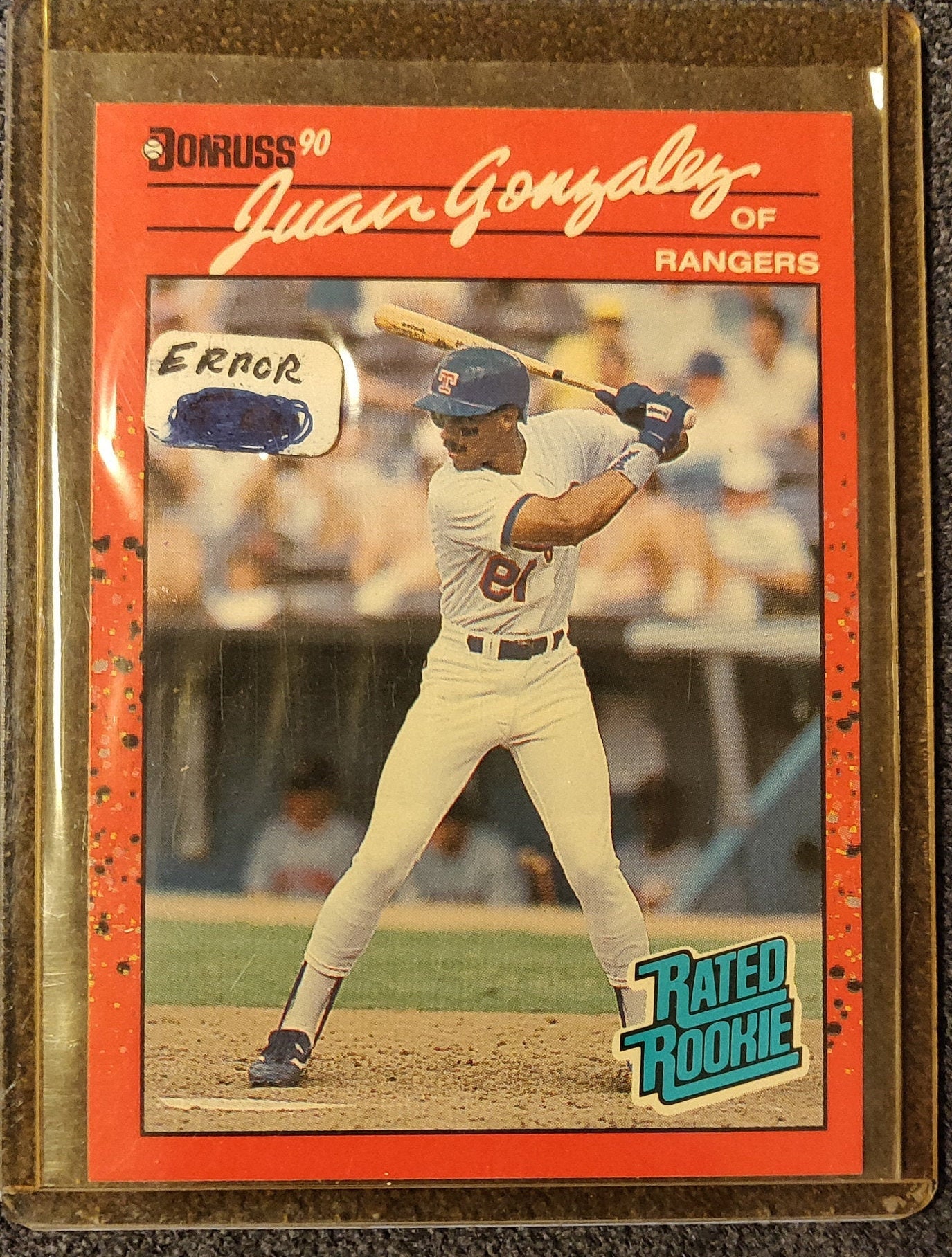 1990 Donruss Juan Gonzalez #33 Error - Etsy