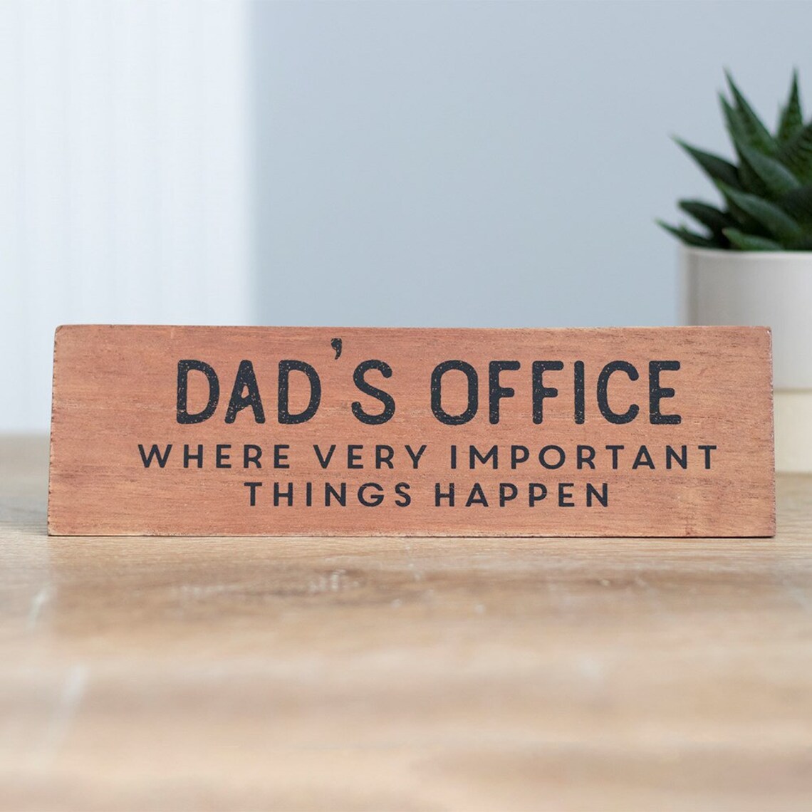 Dads Office Wooden Desk Sign Etsy