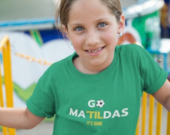 Matilda's kids shirt, Women's world cup kids shirt, Australian soccer fan, The Matildas, Sam Kerr fan, Matildas merch, Matildas kids jersey