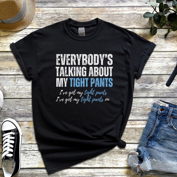 Tout le monde parle de mes pantalons serrés, du t-shirt inspiré de Jimmy Fallon Late Night, du t-shirt Will Ferrell, de la chemise du pantalon serré, du t-shirt Jimmy Fallon