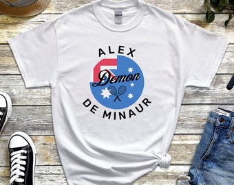Alex Demon de Minaur t-shirt, de Minaur shirt, Australian Open shirt, AO 2024 shirt, Australian Open tee, Aussie tennis tee, Demon Squad