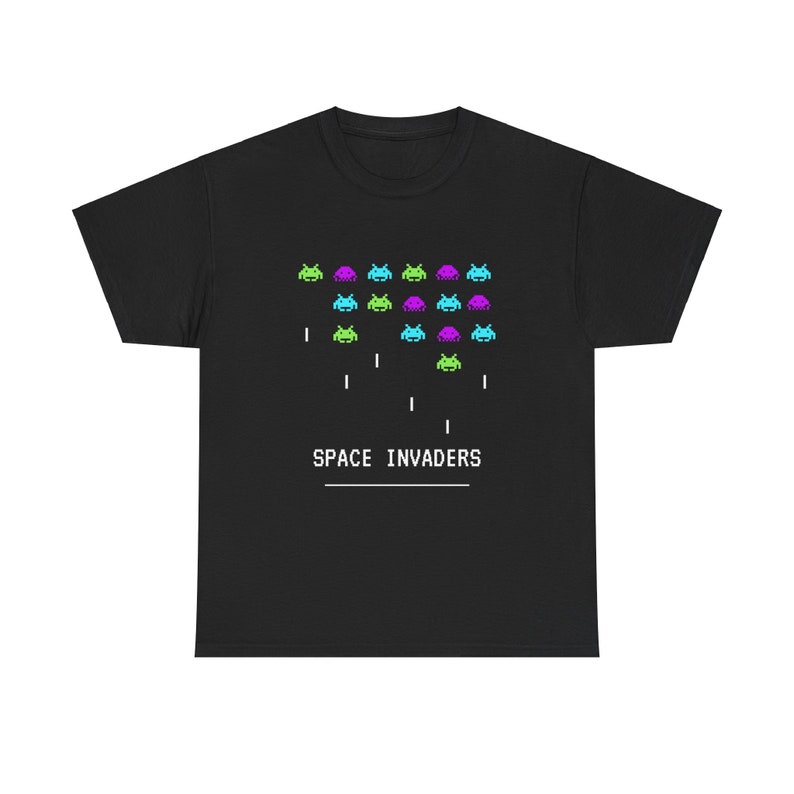 Space Invaders T-shirt, 80's Arcade Game T-shirt, Retro Gaming Tee ...