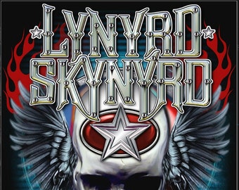 Lynryd Skynyrd,Winged Skull Cover on a 12.5” W x 16” H Tin Sign.This Quality Sign Has A Smooth Clear Coat Finish.Gift For Him or Her.