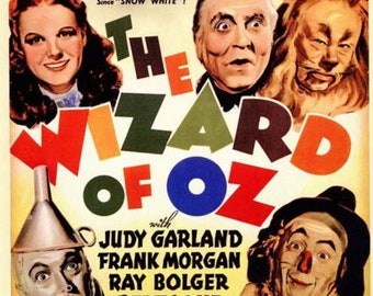 Wizard of Oz Premiered in 1939, On A Unframed 11x17 Poster. Printed on Heavy Card Stock Paper.