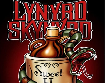 Lynyrd Skynyrd,Sweet Home Alabama on a 16”W x 12.5”H Tin Sign.This Sign Has A Smooth Clear Coat Finish.A Gift For Any Skynyrd Fan.