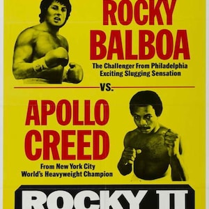 Rocky Vs Apollo Creed From Rocky 2.poster is Printed on Heavy Card ...