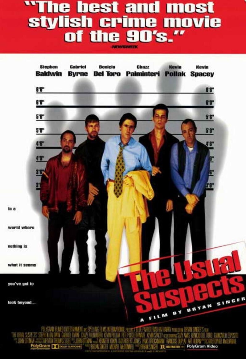 The Usual Suspects blockbuster movie backer Poster 8 X 5.5 Keyser