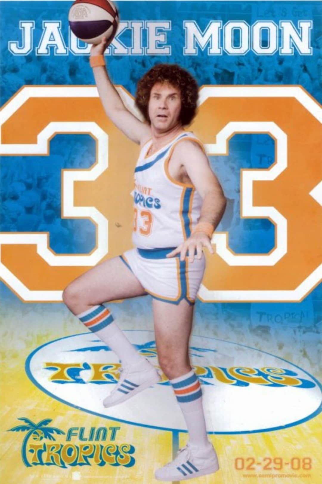 Semi Pro and Jackie Moon Poster is Printed on Heavy Card Stock Paper.poster  is Framed With a 11x17 Black Wood Frame,also Available Unframed. - Etsy