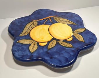 Hand Crafted Italian Ceramic Trivet – Amalfi Lemon Design