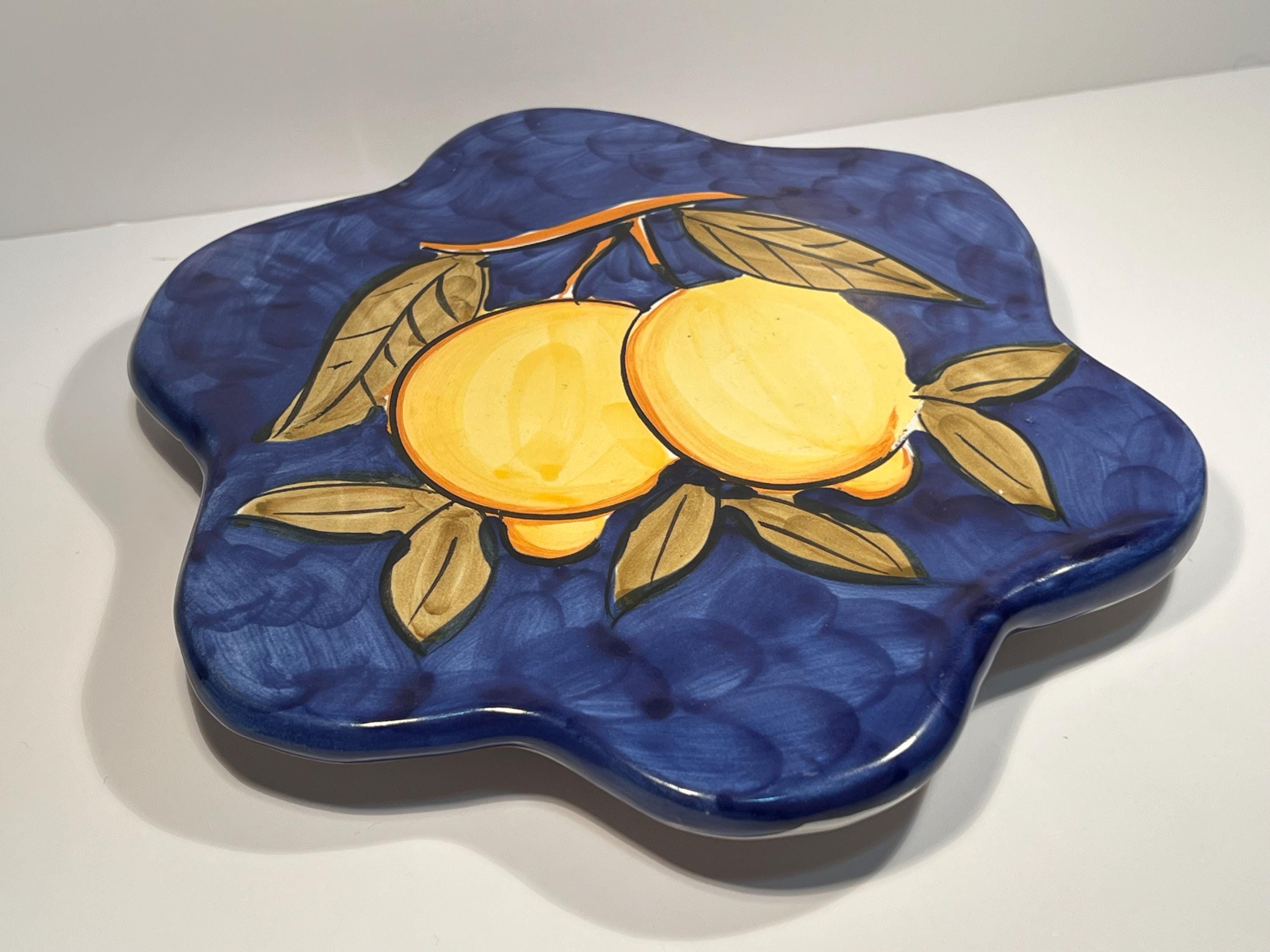 Hand Crafted Italian Ceramic Trivet – Amalfi Lemon Design - Etsy