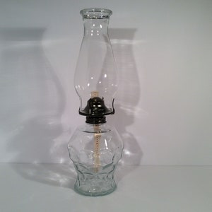 Honeycomb Glass Oil Lamp With Burner - Made By Kaadan Ltd. - Mid Century - Height 15 3/4”