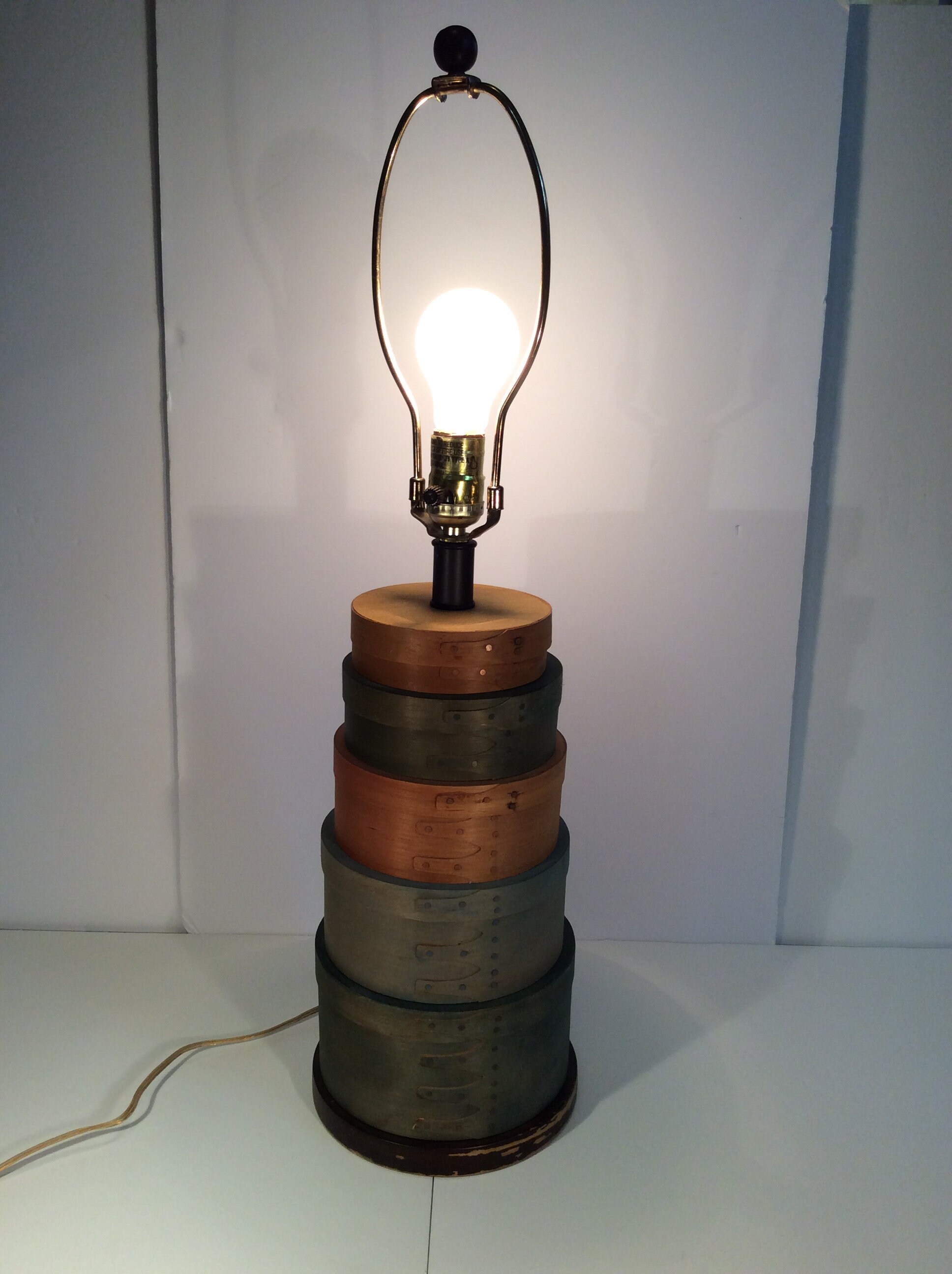 Tyndale Fredrick Cooper Stacked Shaker Box Lamp Made in Chicago