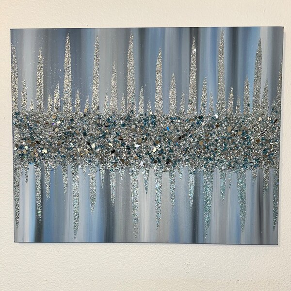 Glitter Wall Canvas Etsy