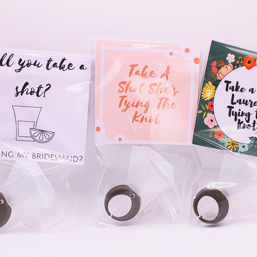 Plastic Ring Shot Glasses Bachelorette Ring Party Favors Etsy