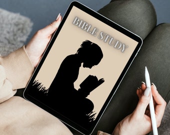 Digital Bible Study Notebook | Natural Beige Gray Colors | Hyperlinked Clickable | GoodNotes | Notability | Bible Journal | Devotional