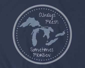 Michigan felpa girocollo sempre fresca a volte congelata