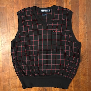 Vintage Y2K Polo Ralph Lauren Golf Preppy Sweater Vest