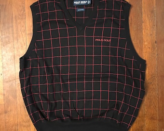 Vintage Y2K Polo Ralph Lauren Golf Preppy Sweater Vest