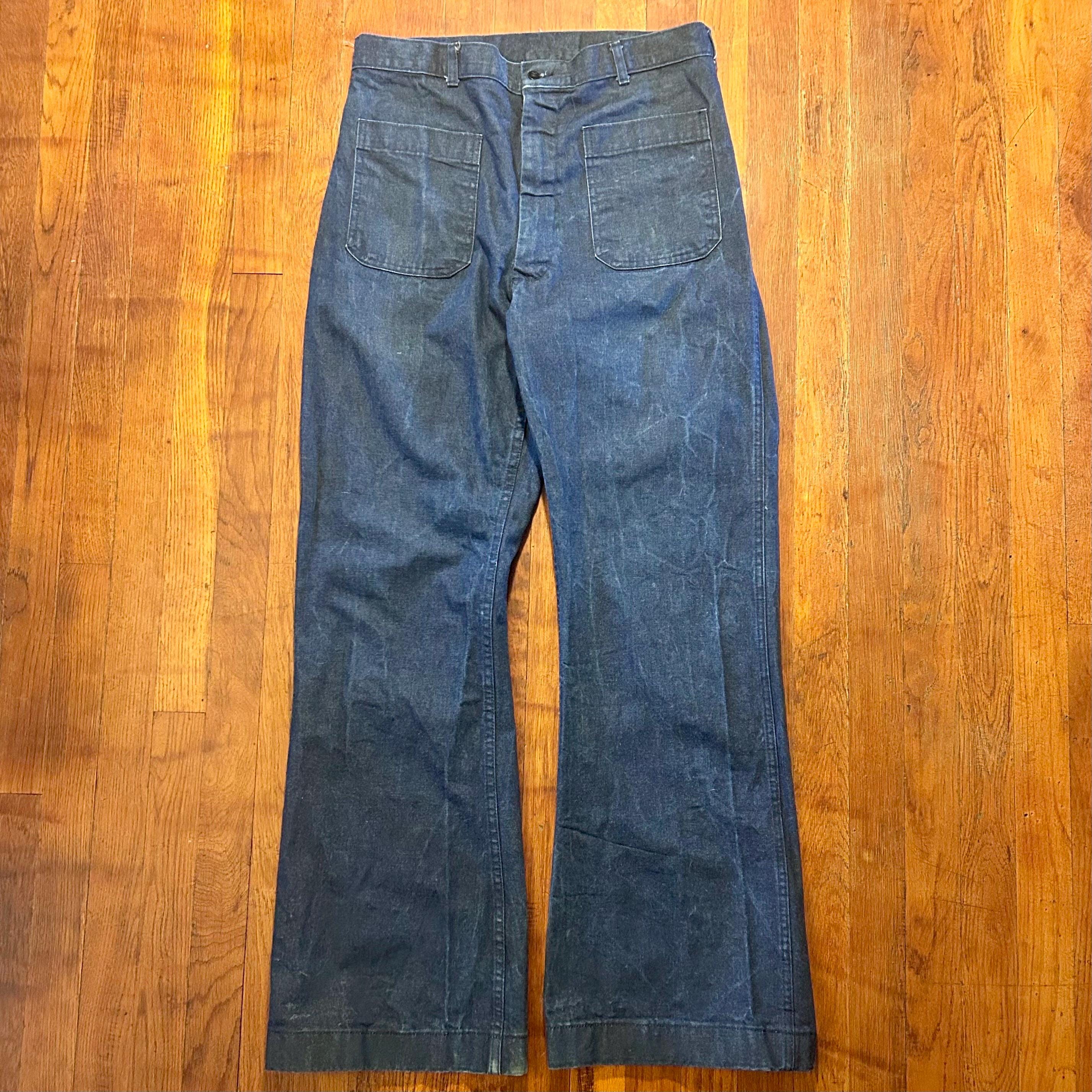 70s〜80s USNAVY denim sailor 80's 