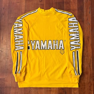 Vintage Yamaha Fox Racing ‘70s Motocross Moto Yellow Longsleeve Shirt