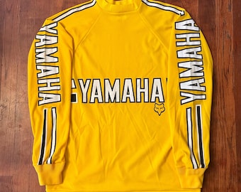 Vintage Yamaha Fox Racing ‘70s Motocross Moto Yellow Longsleeve Shirt