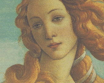 Cross Stitch Pattern The Birth of Venus - Botticelli (Bust)