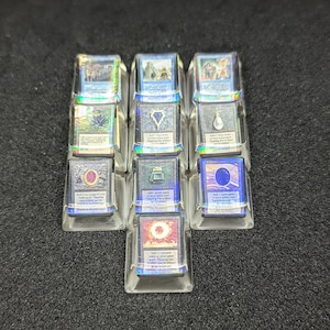 Keycaps de cartão holográfico em miniatura MTG