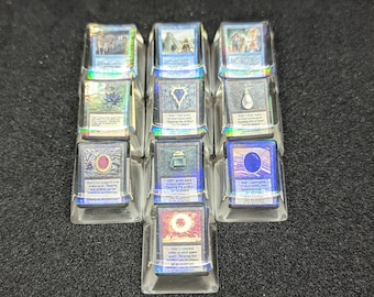 Miniature MTG Holographic card Keycaps