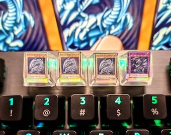 Miniature Yu-Gi-Oh card Keycaps #1 - Holographic