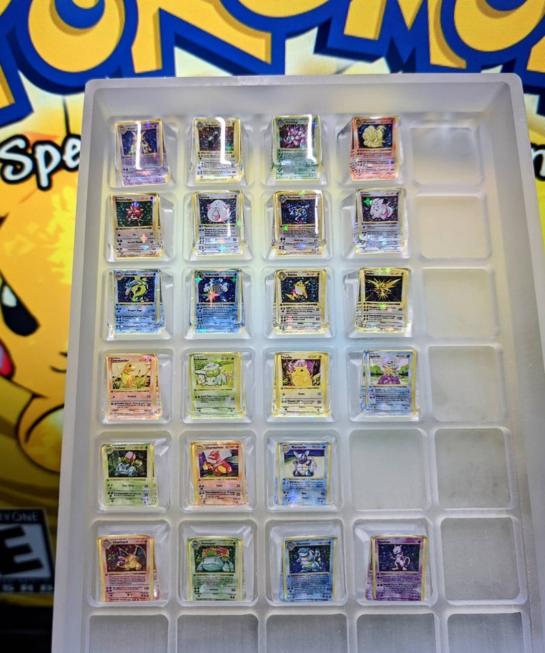 Card Key Caps Miniature Holo Pokemon Card Keycaps Base Set - Etsy