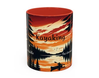 Kayaking Coffee Mug: Outdoor Adventure Gift for Nature Lovers