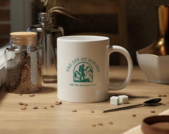 Jumbo Mug, 20oz - The Joy of Hiking Off The Beaten Path - Adventure Mug, Wanderlust Cup, Outdoor Enthusiast Gift, Nature Lover, Camping