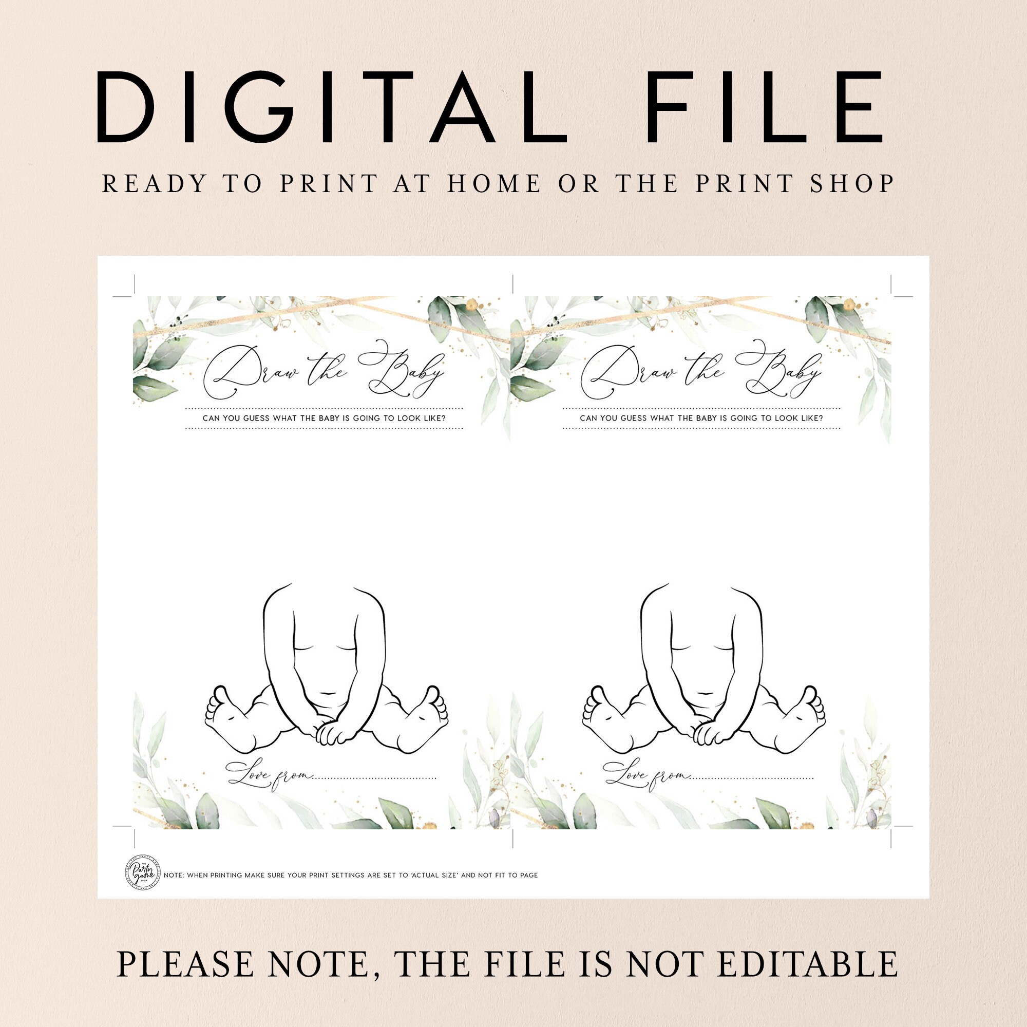 Draw The Baby Shower Game