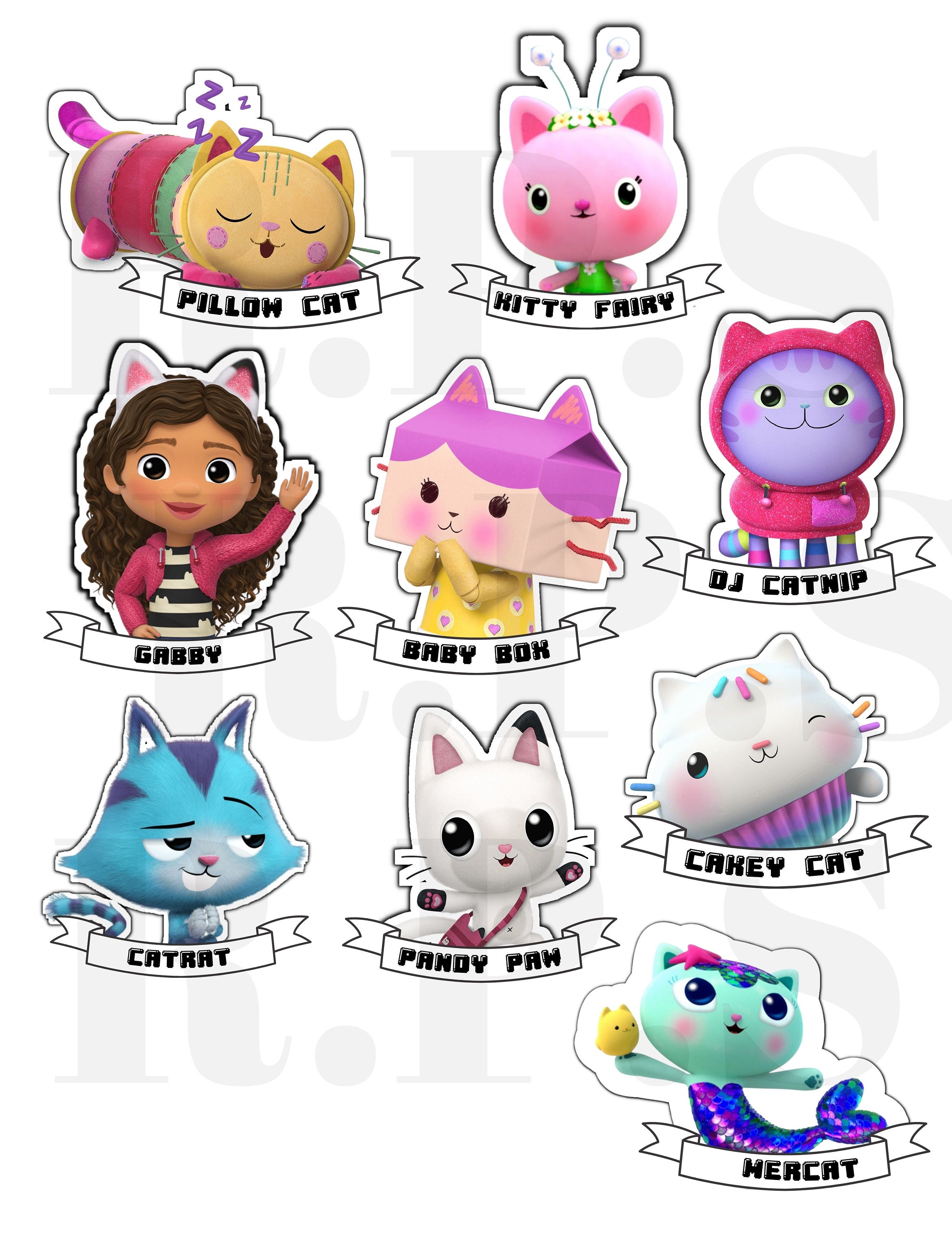 Gabby s Dollhouse Characters Printable