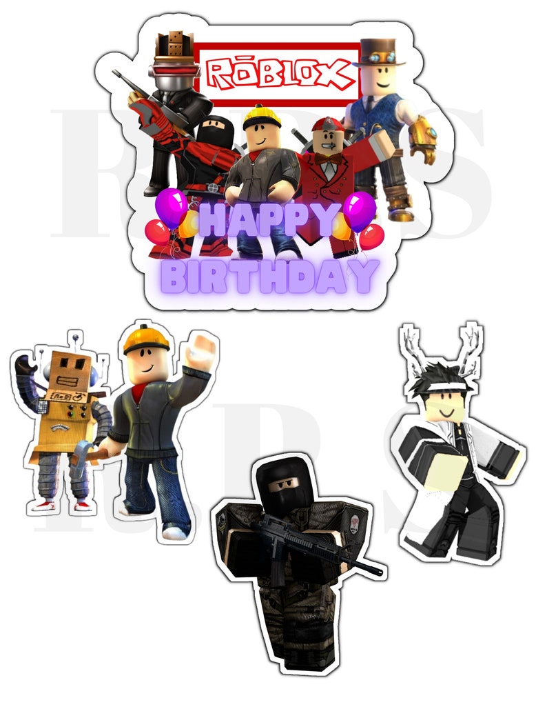 Roblox Digital Cake Topper Roblox Printable Cake Topper | Etsy