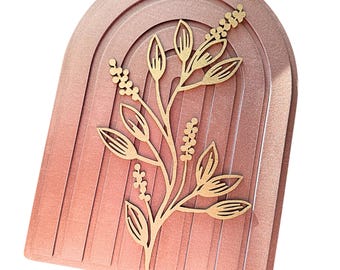 Letrero de arco floral bohemio, decoración de pared de arcoíris bohemio, arte de pared de arco, letrero floral para guardería, decoración de estantería bohemia, decoración de pared natural, regalo para mejor amigo