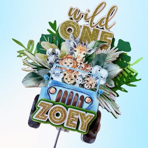 Un animal sauvage personnalisé, décoration de gâteau Safari, décoration de gâteau jungle, décoration de fête safari, décoration de fête jungle, décoration de gâteau un an