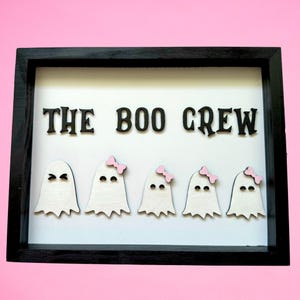 Personalized Halloween Family Sign, Ghost Family Portrait, Custom Halloween Decorations, Halloween Ghost Sign,  Wall Hanging Halloween Decor