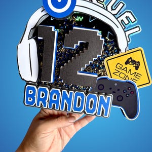 Video Game Birthday Cake Topper, Gaming Birthday Party Decor, Gaming Birthday Cake Topper, Gaming Birthday Party, Level Up Birthday Party