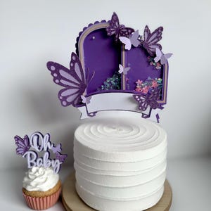 Butterfly Cake Topper, Butterfly Party Decorations, Garden Party Decorations, Garden Party Cake Topper, Butterfly Birthday Girl, Floral Cake