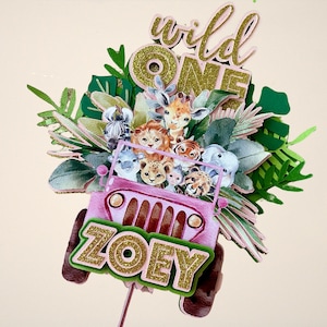 Un animal sauvage personnalisé, décoration de gâteau Safari, décoration de gâteau jungle, décoration de fête safari, décoration de fête jungle, décoration de gâteau un an